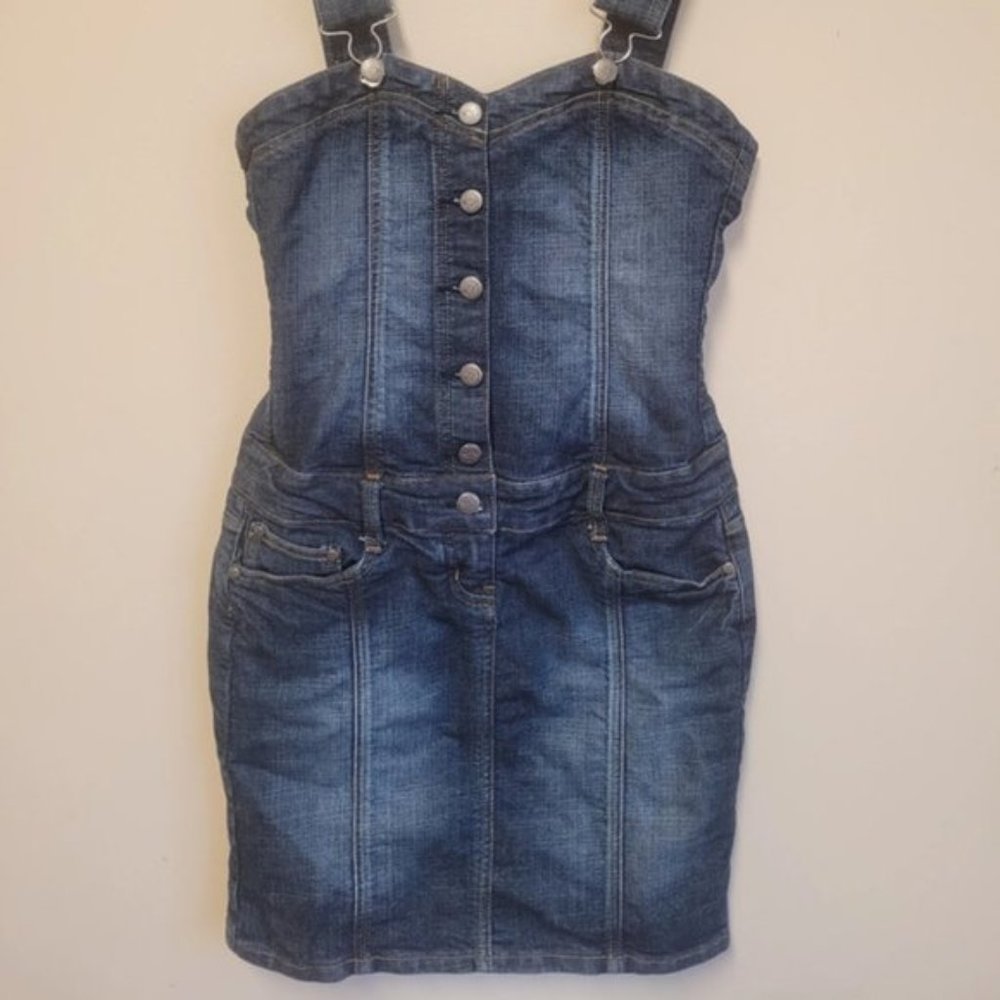 Overalls Jean Dress | Size 2, XS | Skirt